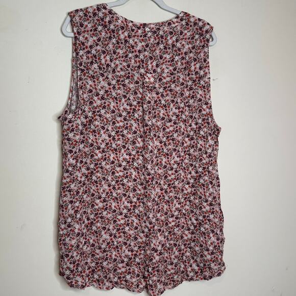 Market & Spruce Prat Henley Sleeveless Top Multicolor NWT Size 2X - Picture 5 of 8
